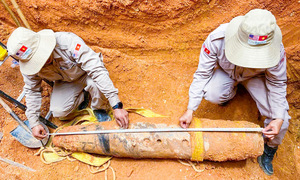 Unexploded ordnance discovered during construction at Dong Hoi Airport's Terminal 2