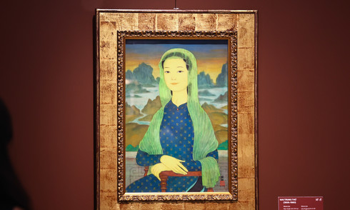 Vietnamese version of Mona Lisa on display