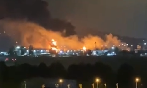 Ukraine drone attack sets Russian oil depot ablaze