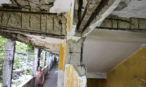 Life in a dilapidated apartment building in Ho Chi Minh City