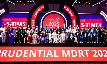 Prudential dẫn đầu Việt Nam về số thành viên MDRT ba năm liền