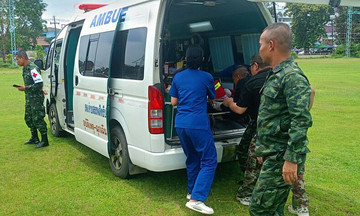 Lính Thái Lan trúng mìn khi tuần tra biên giới giáp Campuchia