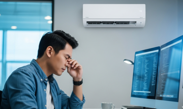 Dùng máy lạnh thường xuyên có gây khô mắt?