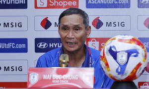 HLV Mai Đức Chung: 'Không có gì để chê trách khi thắng Thái Lan'