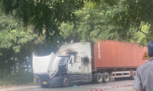 Man attacks couple in truck cabin, then self-immolates