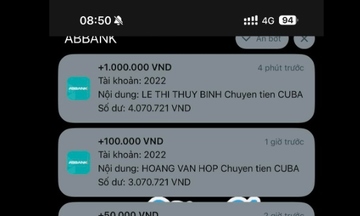 Bỗng dưng nhận được hàng loạt chuyển khoản 'ủng hộ Cuba'