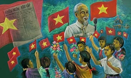 Teacher creates Ho Chi Minh chalk portraits