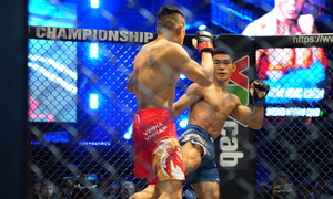 Leg kick secures MMA championship belt for Vietnamese fighter