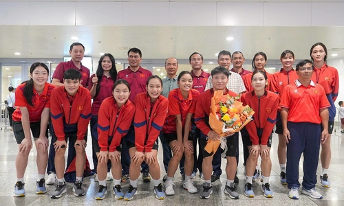 Đội U21 bóng chuyền Việt Nam về nước