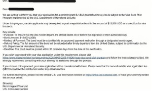 US consulate warns Vietnamese travelers of visa deposit scam
