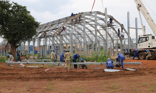 Vietnamese engineers construct strategic logistics warehouse for UNISFA mission