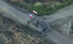 Russian troops use captured US armored vehicle in Ukraine attack