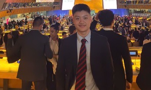 Vietnamese student presents community initiatives at the United Nations
