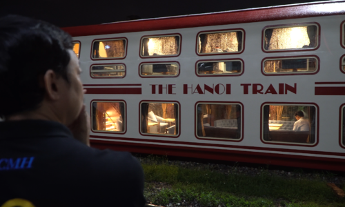 Inside Hanoi's first double-decker tourist train