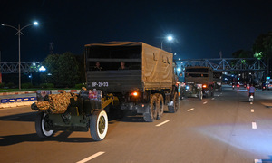 15 ceremonial cannons arrive at My Dinh stadium