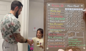 Six-year-old pays rent