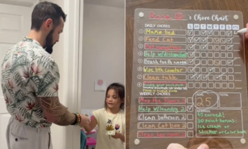 Six-year-old pays rent