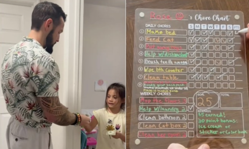 Six-year-old pays rent
