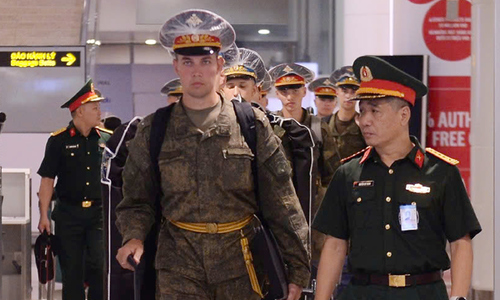 Russian troops arrive in Vietnam for National Day parade