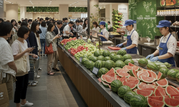 The paradox of waiting hours for pre-cut watermelon