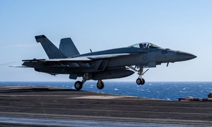 US navy fighter jet crashes into the sea