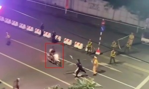 Police: Motorcyclists' actions 'reckless' after crashing through security checkpoint