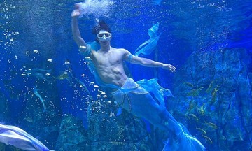 Six-pack merman makes a splash in China