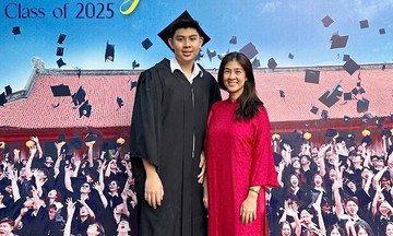 Kim Thu moved by son's graduation
