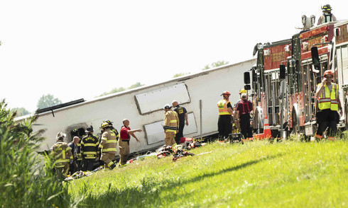 Five dead in New York tour bus crash