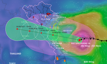 Typhoon Kajiki intensifies to category 12, heading towards Nghe An and Ha Tinh