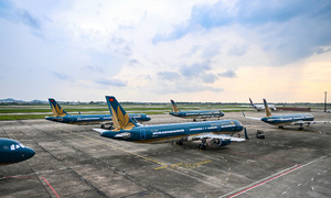 Two airports suspend operations due to typhoon