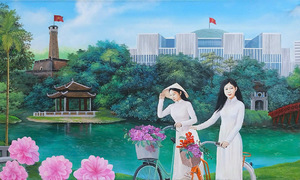 A 300-meter painting captures Vietnam's landscapes and people