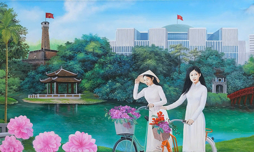 A 300-meter painting captures Vietnam's landscapes and people