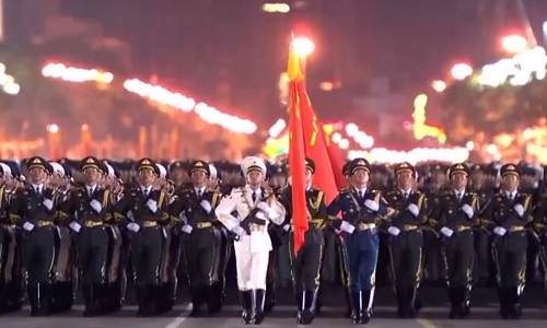 China holds overnight rehearsal for September 3rd parade