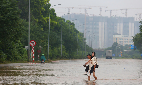Hanoi still flooded two days after heavy rain