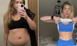 How a woman achieved toned abs after two C-sections