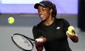 Female athlete funds tennis career through adult platform