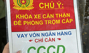 Fake police logo used in loan shark advertising