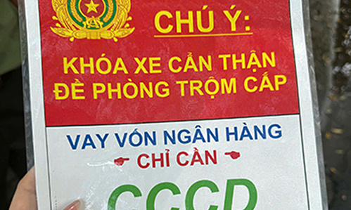 Fake police logo used in loan shark advertising