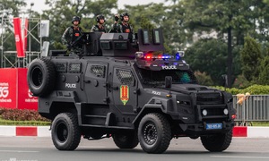 Special police vehicles showcased in A80 parade