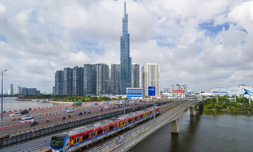 Metro trains adorned in red for National Day