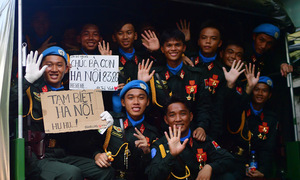 Touching farewells after national day parade