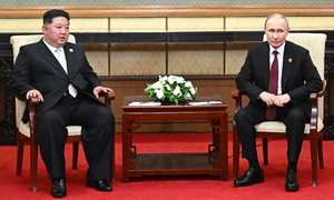 North Korean staff meticulously clean up after Kim Jong-un's meeting with Putin