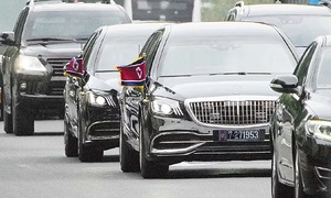 Special license plate on North Korean leader's vehicles