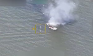 Russian drones repeatedly attack Ukrainian reconnaissance boat