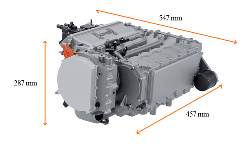 Compact 4-cylinder gasoline engine designed for electric vehicles