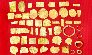 Over 400 gold artifacts from the Funan kingdom unearthed in the Mekong Delta