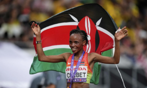 Kenyan runner completes 10,000m world championship sweep