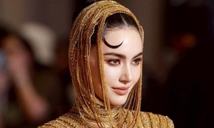 Mai Davika stuns in Le Thanh Hoa gown