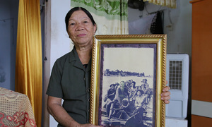The real-life ferrywoman from the film 'Red Rain'